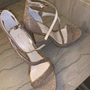 Jessica Simpson Sparkle / glitter heels